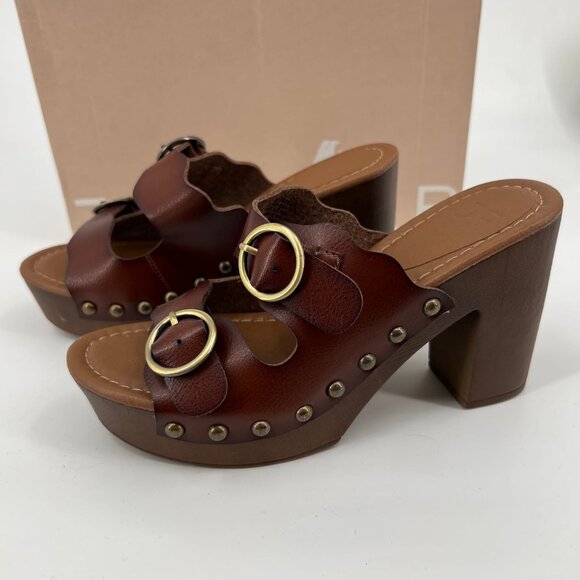 Just Fab Tan Studded Sandals | Size 6 - Perfect for Any Occasion - Picture 8 of 8